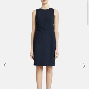 Theory navy belted sheath dress - new with tags